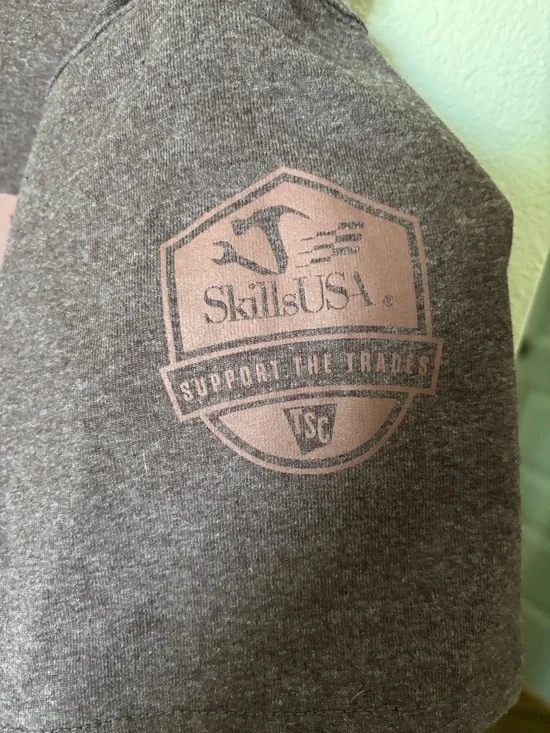 Carhartt Support the Trades Short-Sleeve Tee — Dark Purple Color SZ 2x - Picture 4 of 4